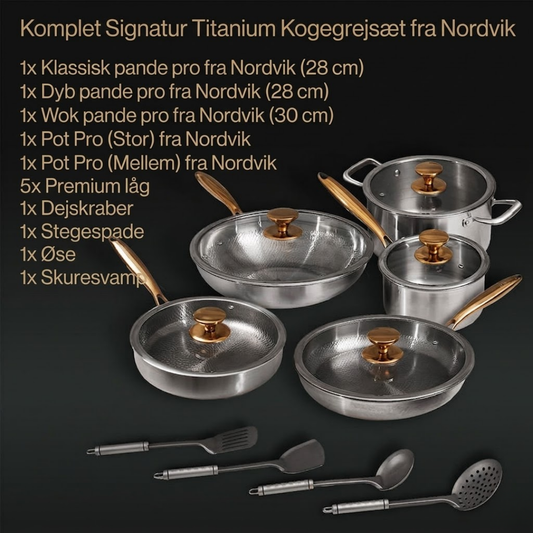 Komplet Signature Titanium Kogesæt (14 Dele)