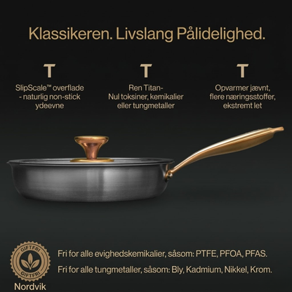 FORÅRSSALG EKSKLUSIVT | Nordvik® Ren Titanium Klassisk Pande Pro