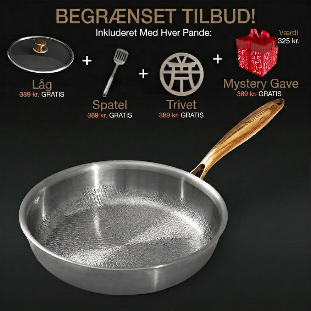 FORÅRSSALG EKSKLUSIVT | Nordvik® Ren Titanium Klassisk Pande Pro