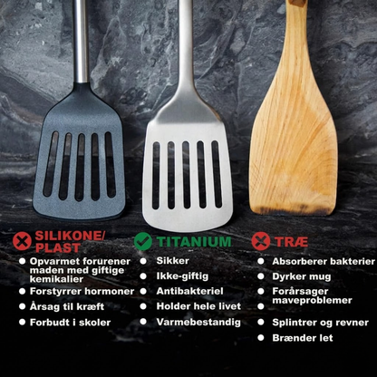 Nordvik® 100% Ren Titanium Spatel / Redskaber.