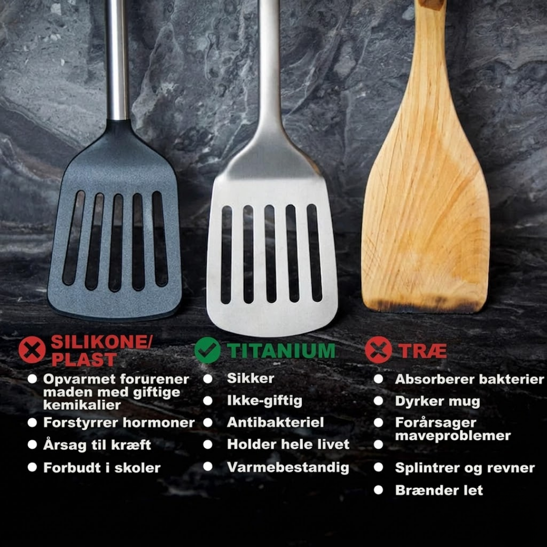 Nordvik® 100% Ren Titanium Spatel / Redskaber