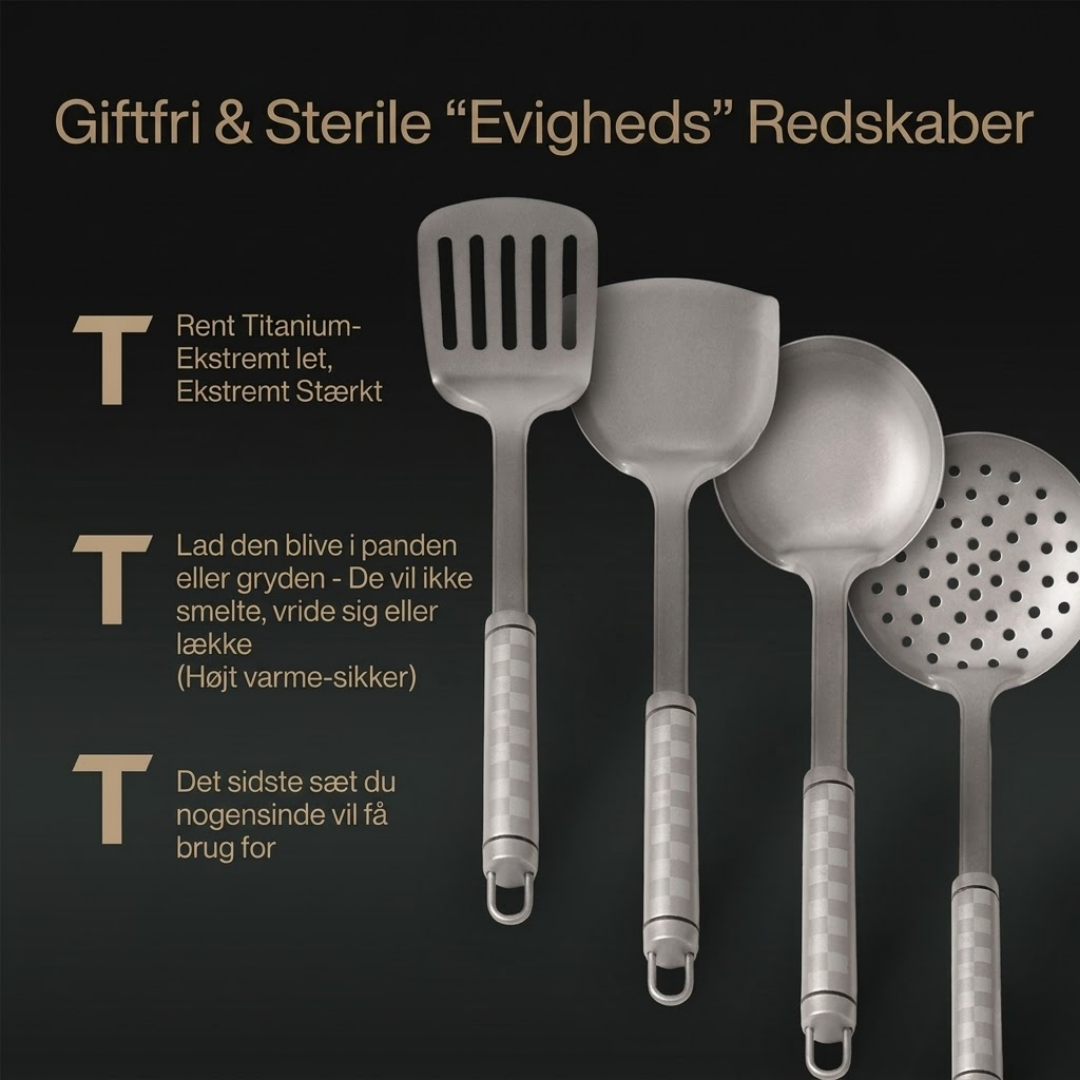 Ren Titanium Bestiksæt (4 Stykker)