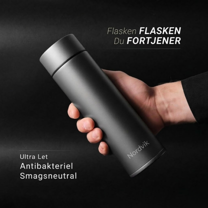 Nordvik® 100% Ren Titanium Vandflaske - Drik Rent, Lev Bedre.