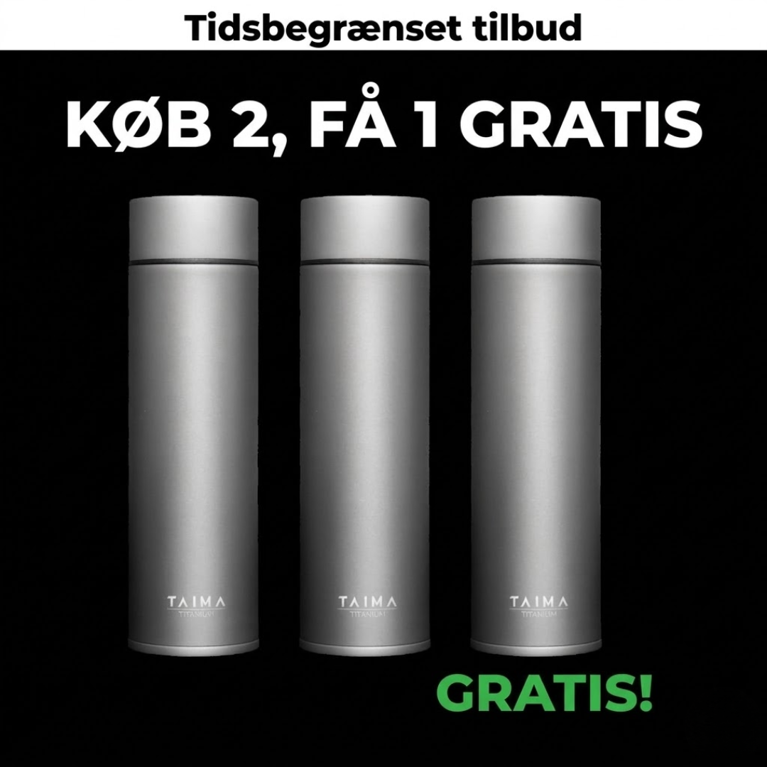 Nordvik® 100% Ren Titanium Vandflaske - Drik Rent, Lev Bedre.