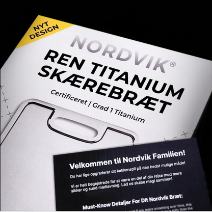 Certificeret Nordvik® Ren Titanium Skærebræt - V2 Opdateret Design