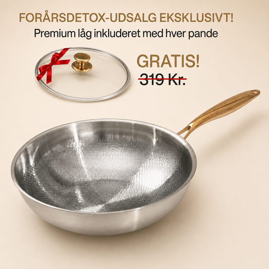 Nordvik Certificeret Ren Titanium Wok Pande Pro
