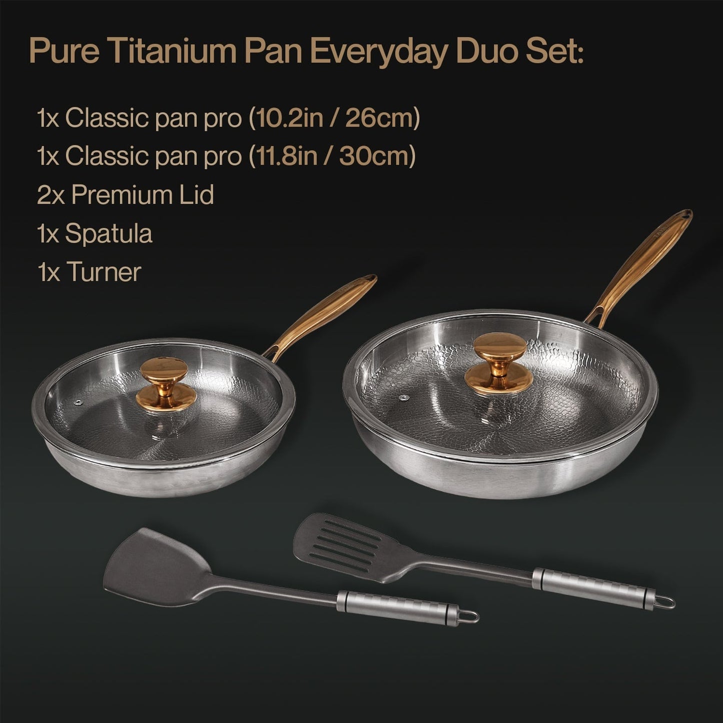 Ren Titanium Pande Hverdags Duo Sæt (6 Stykker)