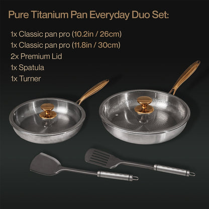 Ren Titanium Pande Hverdags Duo Sæt (6 Stykker)