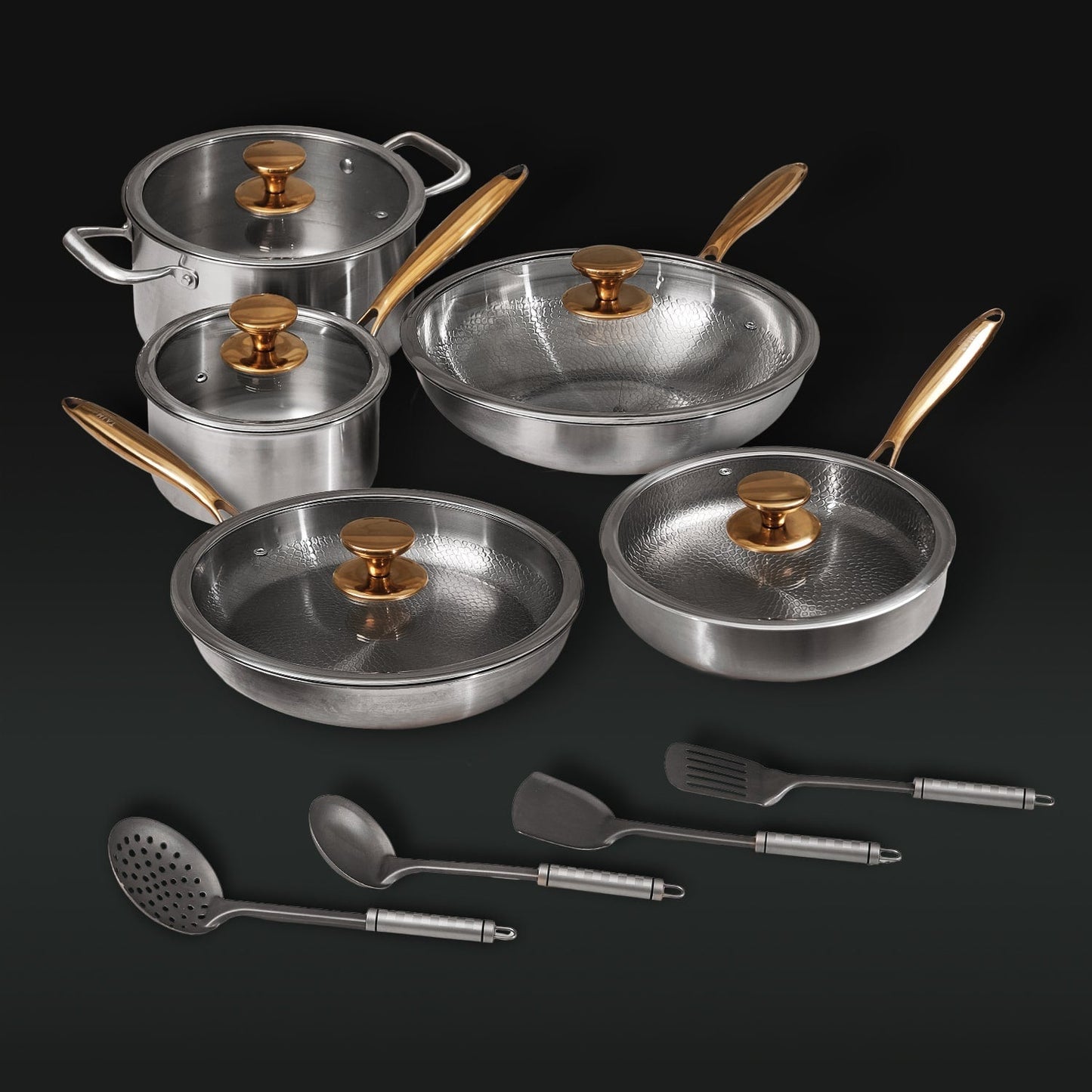 Komplet Signature Titanium Kogesæt (14 Dele)