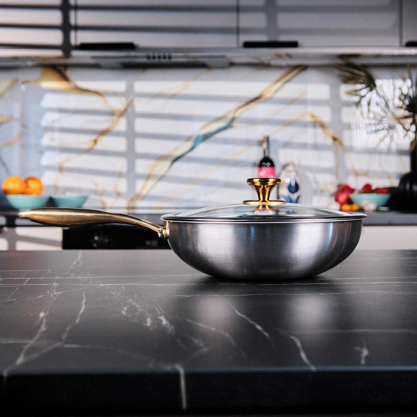 Nordvik Certificeret Ren Titanium Wok Pande Pro