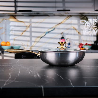 Nordvik Certificeret Ren Titanium Wok Pande Pro